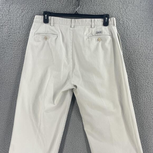 Polo Ralph Lauren Chino Pants Mens 36 x32 Beige Pleated Front Classic Fit - Picture 9 of 11